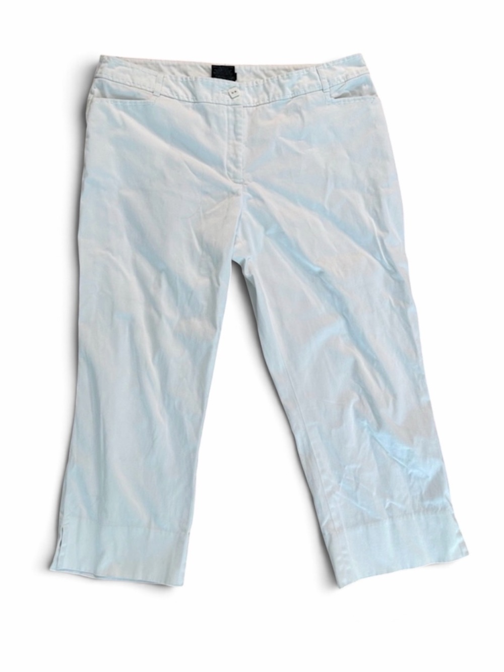 Claudia Ev White Summer Cropped Capri